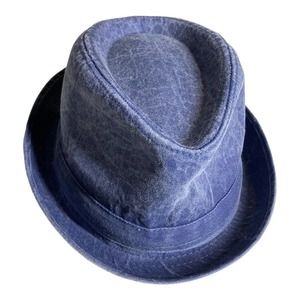 Epoch Blue Washed Cotton Fedora